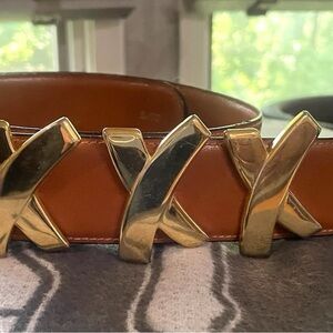Gold and Brown Women's Belt
